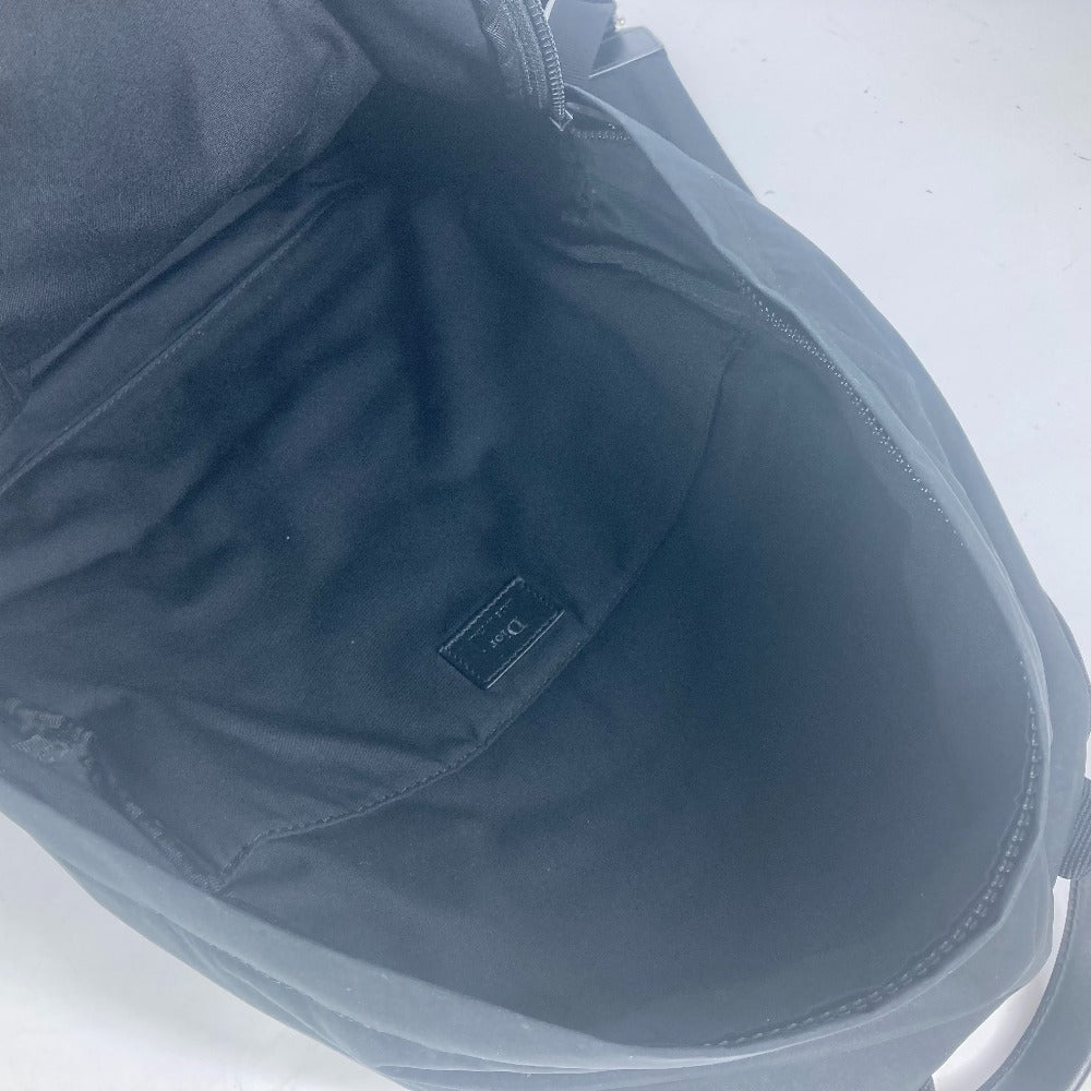Dior Backpack Nylon black Bee bee logo unisex(Unisex) Used Authentic
