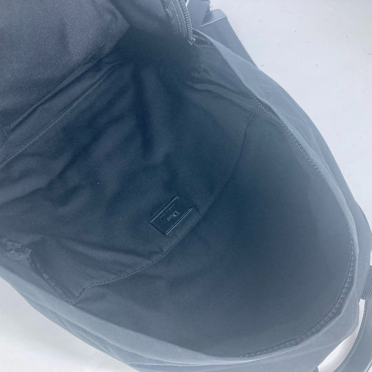 Dior Backpack Nylon black Bee bee logo unisex(Unisex) Used Authentic