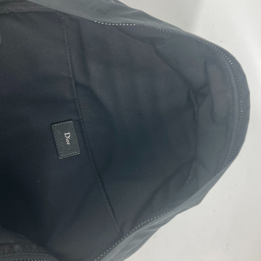 Dior Backpack Nylon black Bee bee logo unisex(Unisex) Used Authentic