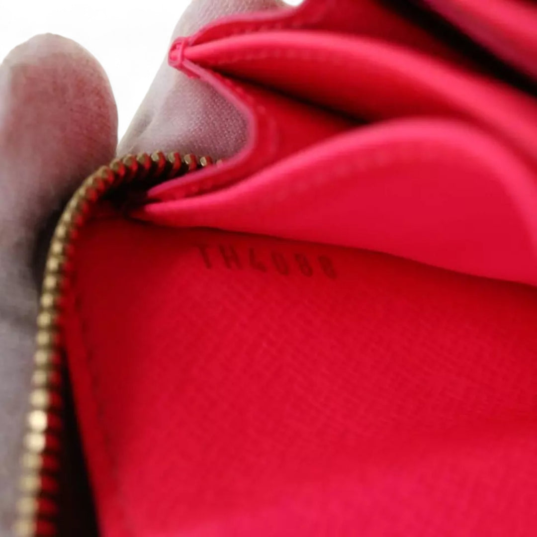 Louis Vuitton Monogram Graffiti Zippy Coin Purse Fuchsia Women's Wallet Brown Pink
