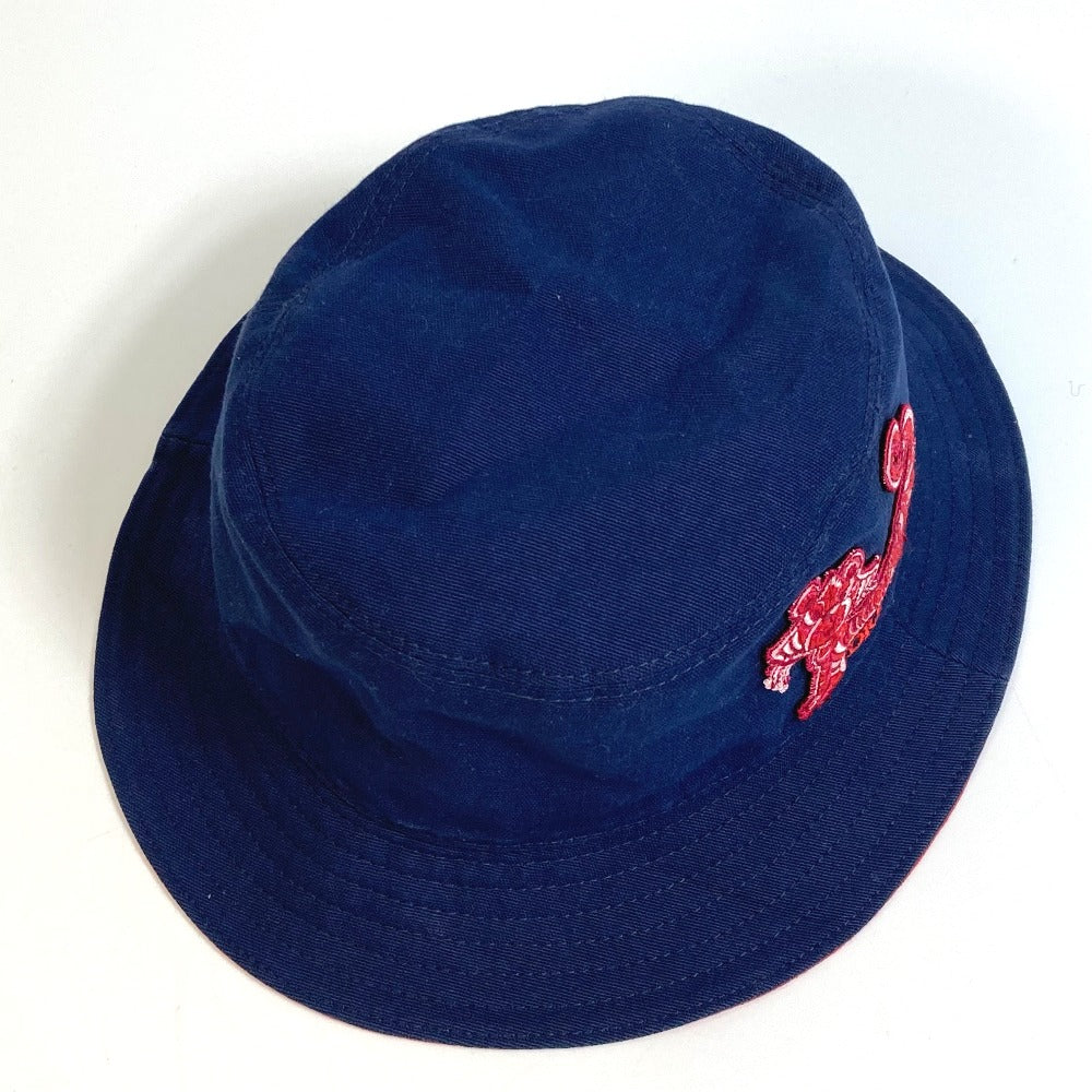 Dior hat cotton blue embroidered tiger patch Kenny scharf unisex(Unisex) M Used Authentic