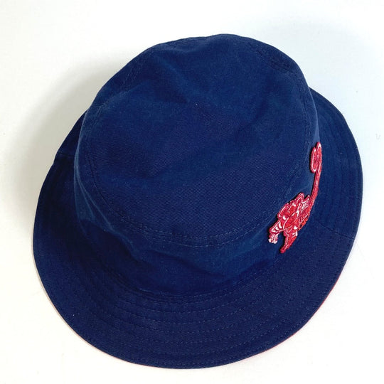 Dior hat cotton blue embroidered tiger patch Kenny scharf unisex(Unisex) M Used Authentic