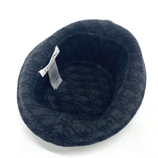 Dior hat 11DCH923I100 wool black Oblique CHIC bob hat Women 58 Used Authentic