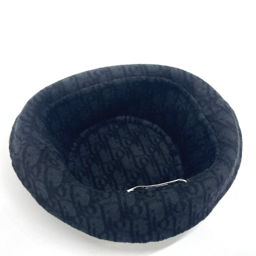Dior hat 11DCH923I100 wool black Oblique CHIC bob hat Women 58 Used Authentic