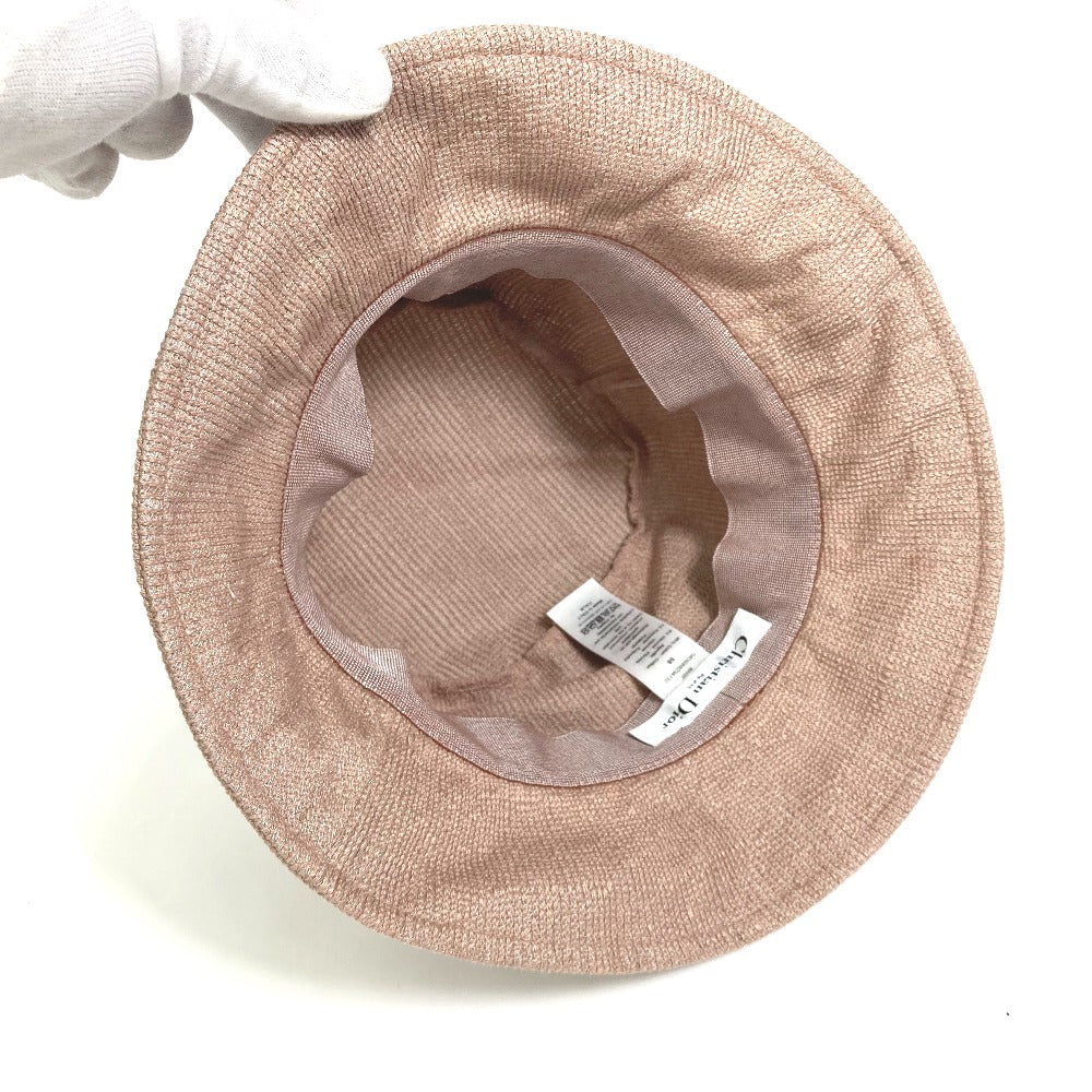 Dior hat 04DBB923A132 cotton pink logo Women 58 Used Authentic