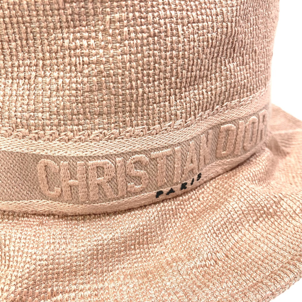 Dior hat 04DBB923A132 cotton pink logo Women 58 Used Authentic