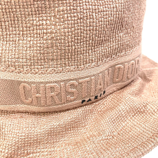 Dior hat 04DBB923A132 cotton pink logo Women 58 Used Authentic