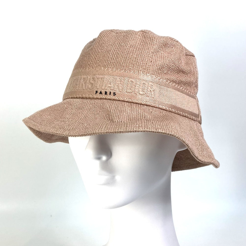 Dior hat 04DBB923A132 cotton/viscose pink Hat Hat Bucket Hat Bob Hat logo bob hat Women 56 Used Authentic