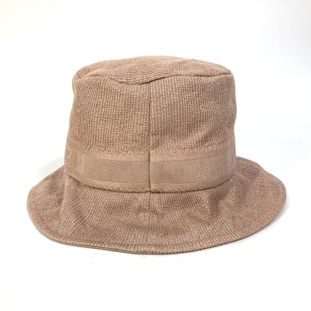 Dior hat 04DBB923A132 cotton/viscose pink Hat Hat Bucket Hat Bob Hat logo bob hat Women 56 Used Authentic