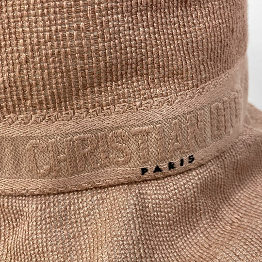 Dior hat 04DBB923A132 cotton/viscose pink Hat Hat Bucket Hat Bob Hat logo bob hat Women 56 Used Authentic