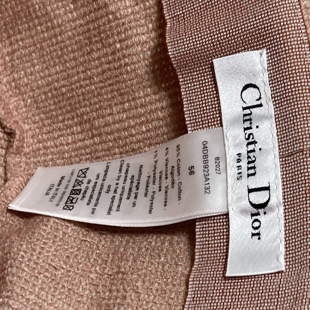 Dior hat 04DBB923A132 cotton/viscose pink Hat Hat Bucket Hat Bob Hat logo bob hat Women 56 Used Authentic