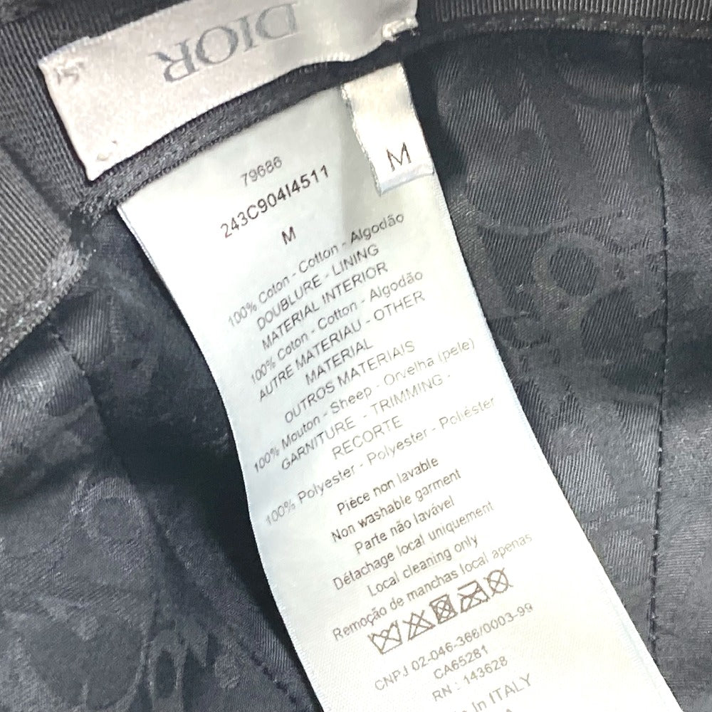 Dior cap 243C904I4511 cotton black logo print mens M Used Authentic