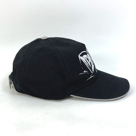 Dior cap 243C904I4511 cotton black logo print mens M Used Authentic