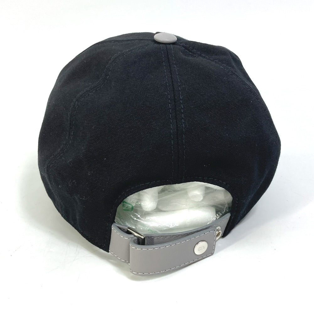 Dior cap 243C904I4511 cotton black logo print mens M Used Authentic