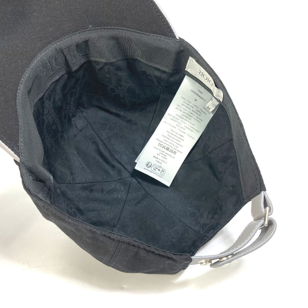 Dior cap 243C904I4511 cotton black logo print mens M Used Authentic