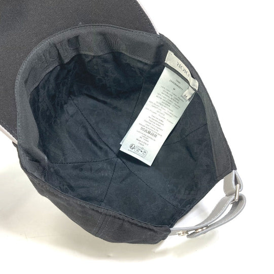 Dior cap 243C904I4511 cotton black logo print mens M Used Authentic