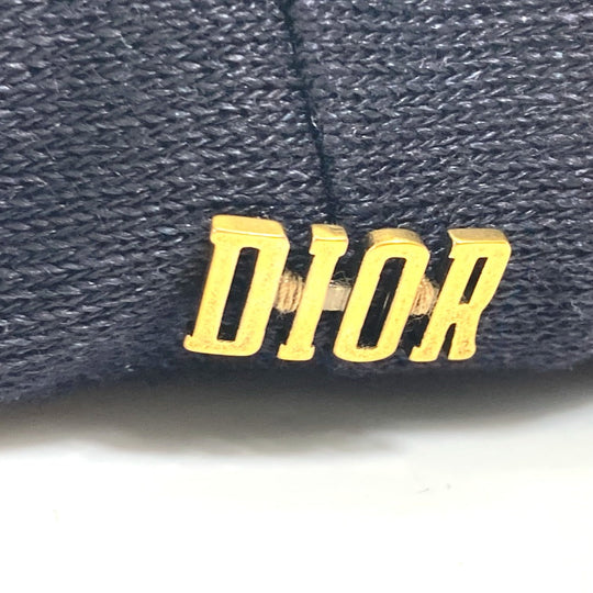 Dior beret 92ETD910A180 Linen, Nylon black logo Women Used Authentic