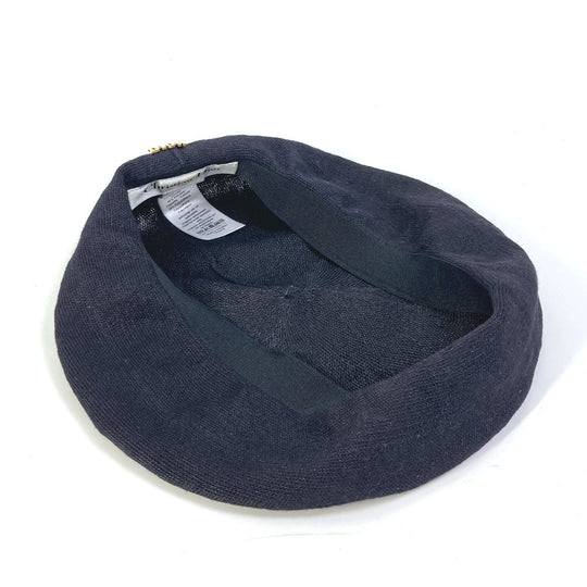 Dior beret 92ETD910A180 Linen, Nylon black logo Women Used Authentic