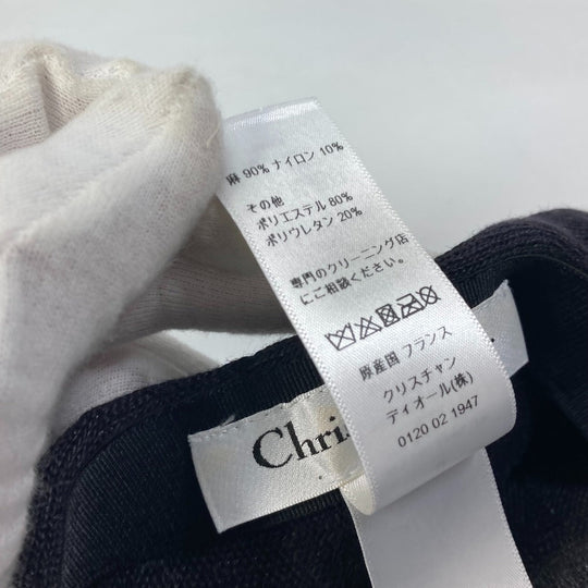 Dior beret 92ETD910A180 Linen, Nylon black logo Women Used Authentic