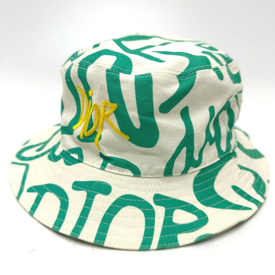 Dior hat 033C906A4949 cotton green Shawn Stussy Shawn Stussy collaboration mens M Used Authentic