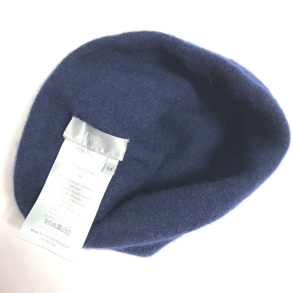 Dior Knit hat 013MB10AT995 cashmere Navy logo mens M Used Authentic