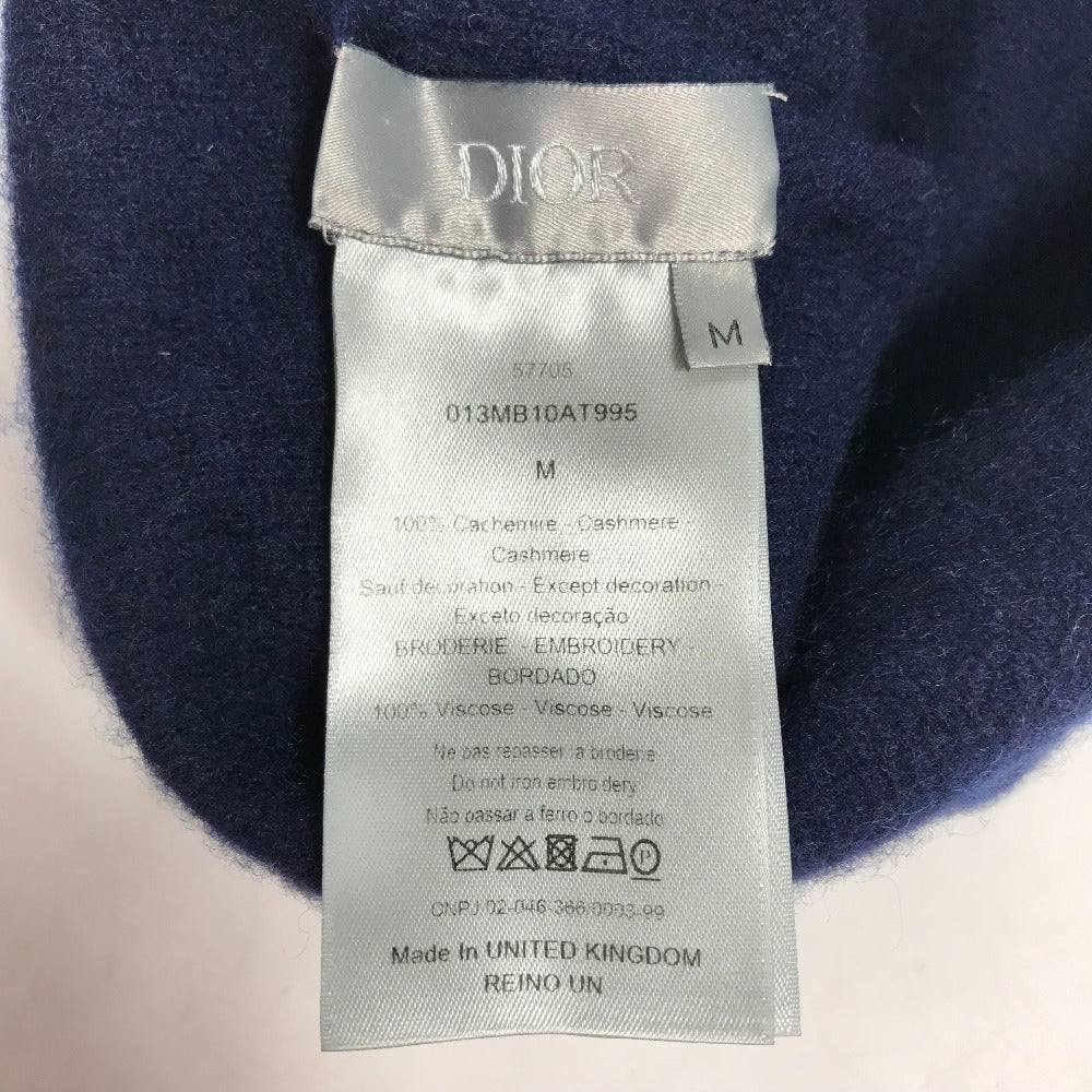 Dior Knit hat 013MB10AT995 cashmere Navy logo mens M Used Authentic