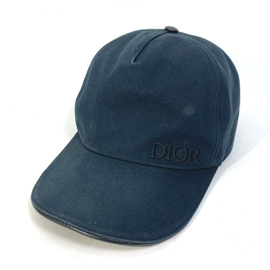 Dior cap 933C902D4511 cotton black logo mens M Used Authentic