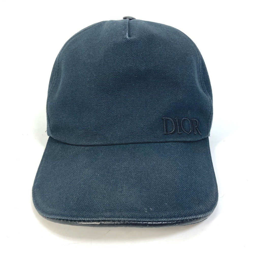 Dior cap 933C902D4511 cotton black logo mens M Used Authentic