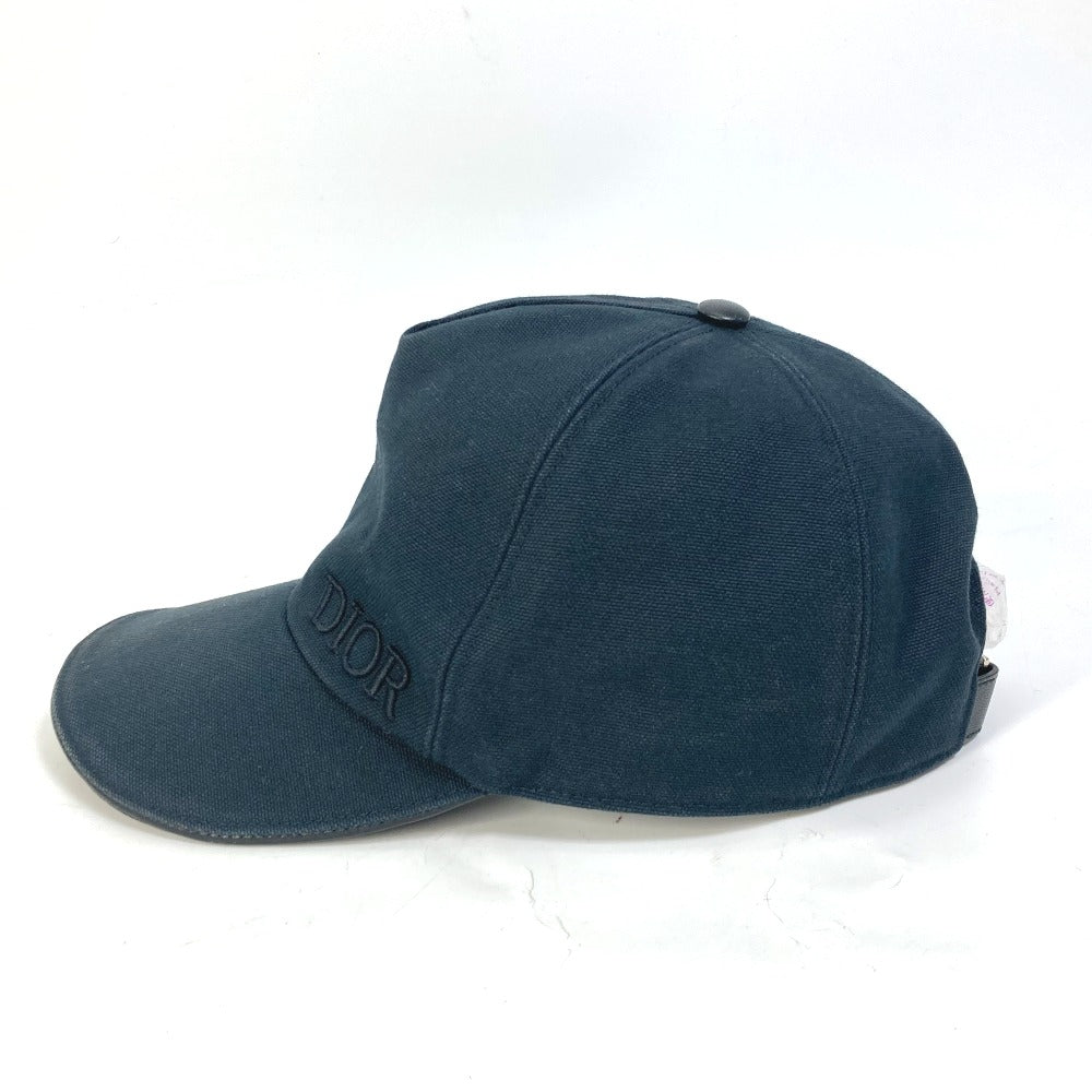 Dior cap 933C902D4511 cotton black logo mens M Used Authentic