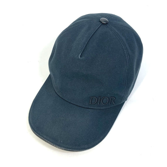 Dior cap 933C902D4511 cotton black logo mens M Used Authentic