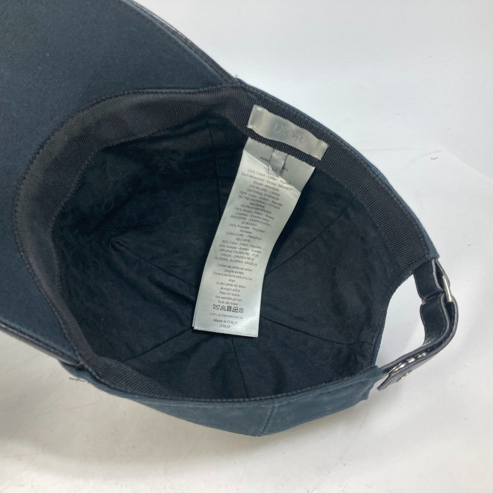Dior cap 933C902D4511 cotton black logo mens M Used Authentic