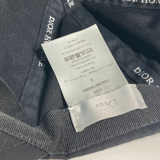 DIOR HOMME cap 733C901W8963 wool black By color logo Women S Used Authentic