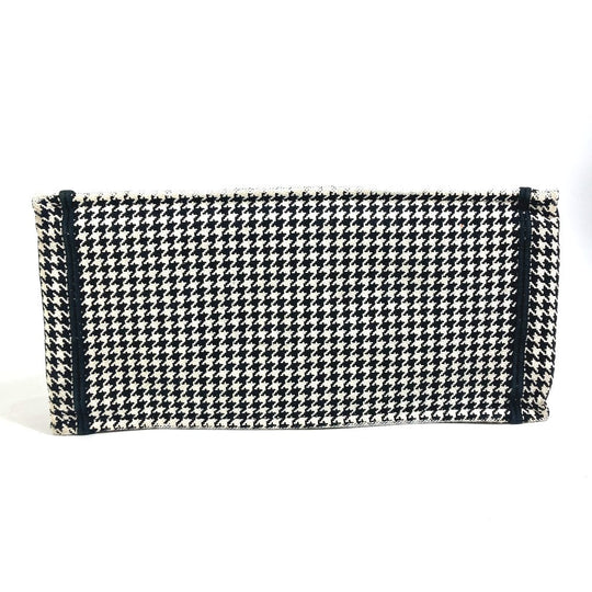 Dior Tote Bag M1296ZTQT_M911 canvas black Houndstooth Book Tote Medium Logo Women Used Authentic