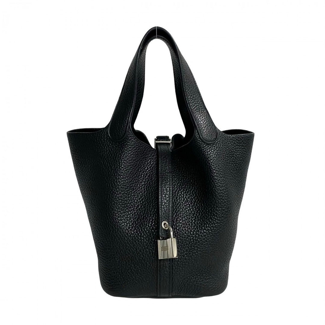 HERMES Handbag Taurillon Clemence black Picotan Lock PM