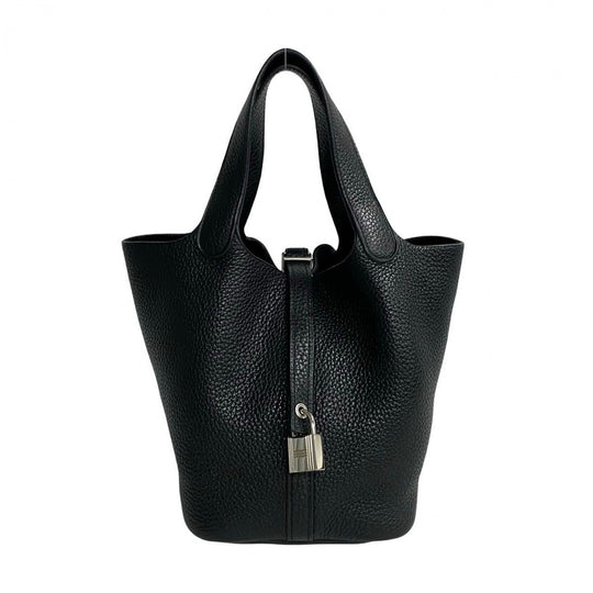 HERMES Handbag Taurillon Clemence black Picotan Lock PM