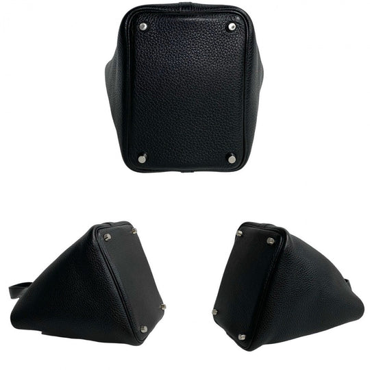 HERMES Handbag Taurillon Clemence black Picotan Lock PM