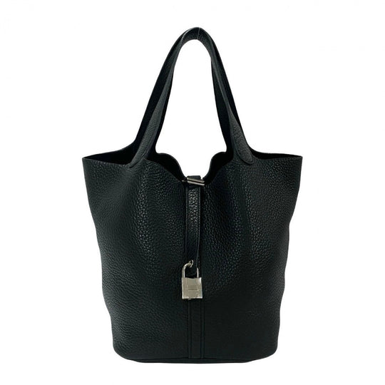 HERMES Handbag Taurillon Clemence black Picotan Lock MM