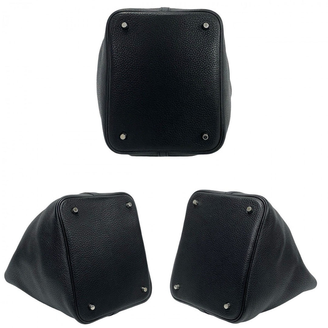 HERMES Handbag Taurillon Clemence black Picotan Lock MM