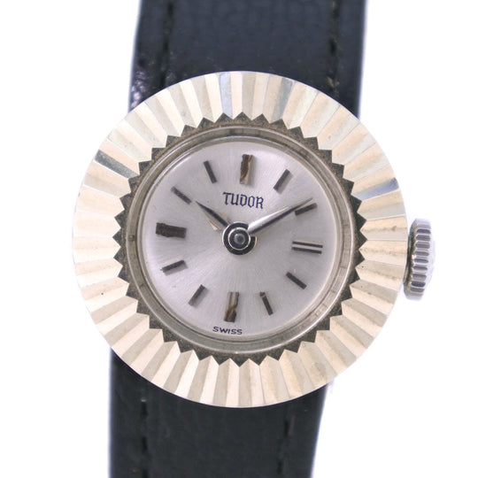 TUDOR Watches Hand Winding 1703 Stainless Steel , Leather Silver chameleon Silver dial Women Used Authentic