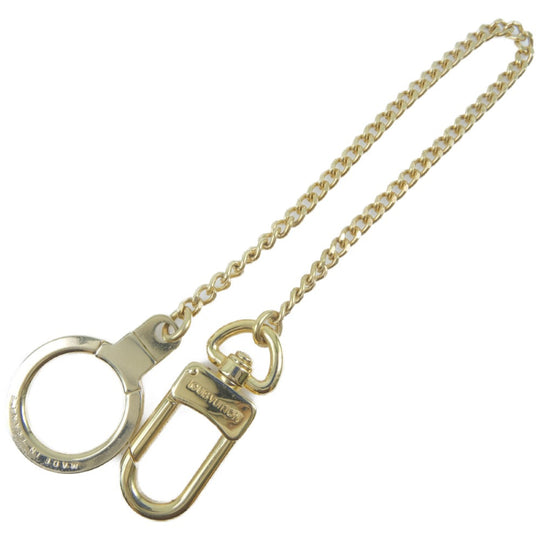LOUIS VUITTON key ring M58021 Metal, Plated Gold gold Bag charm Long chain Chenenne Anocle unisex(Unisex) Used Authentic