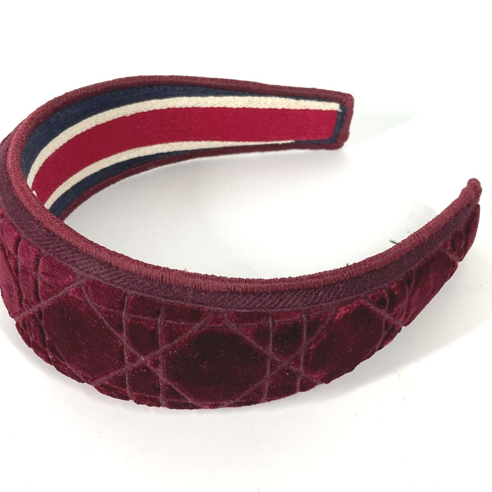 Dior hair accessory Velor wine-red hair accessory Canage Women Used Authentic