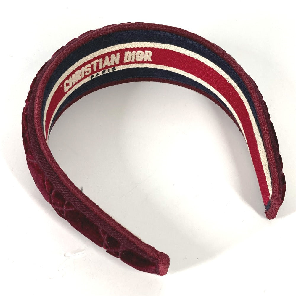 Dior hair accessory Velor wine-red hair accessory Canage Women Used Authentic