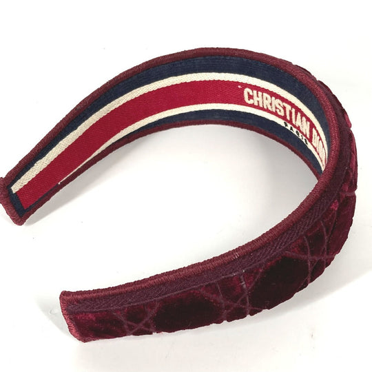 Dior hair accessory Velor wine-red hair accessory Canage Women Used Authentic
