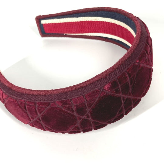 Dior hair accessory Velor wine-red hair accessory Canage Women Used Authentic