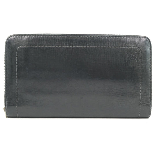 LOUIS VUITTON Long Wallet Purse M97026 Calfskin black Utah Zippy Organizer unisex(Unisex) Used Authentic