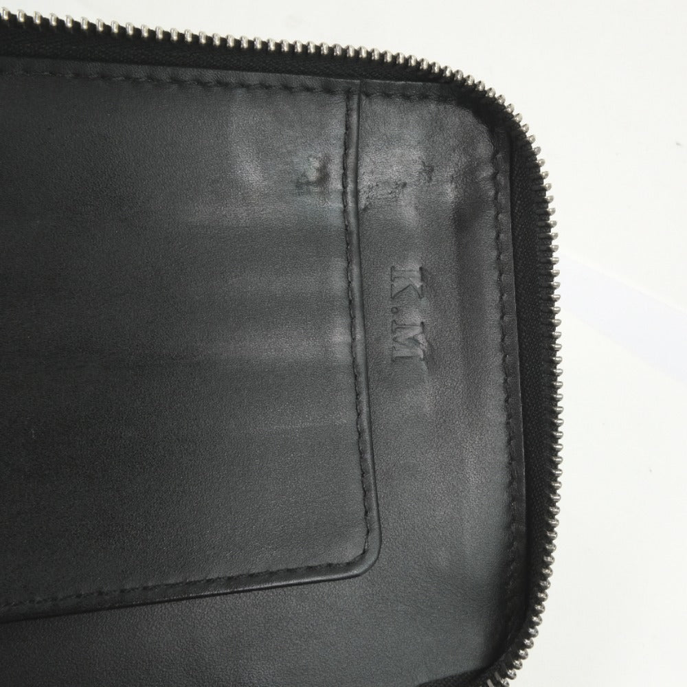 LOUIS VUITTON Long Wallet Purse M97026 Calfskin black Utah Zippy Organizer unisex(Unisex) Used Authentic