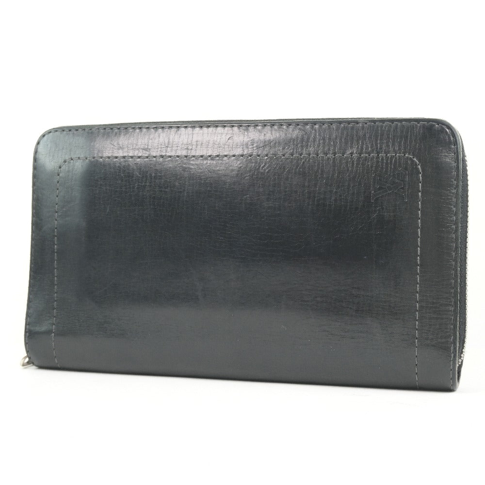 LOUIS VUITTON Long Wallet Purse M97026 Calfskin black Utah Zippy Organizer unisex(Unisex) Used Authentic