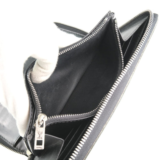 LOUIS VUITTON Long Wallet Purse M97026 Calfskin black Utah Zippy Organizer unisex(Unisex) Used Authentic