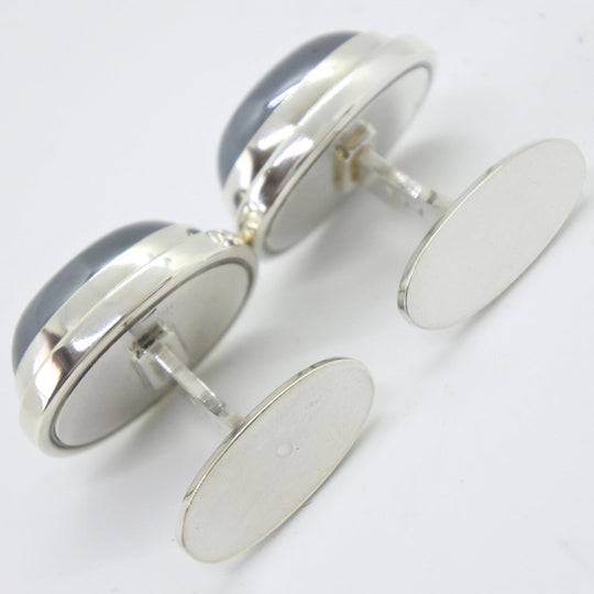 Georg Jensen cuffs Silver925, Hematite Silver mens Used Authentic