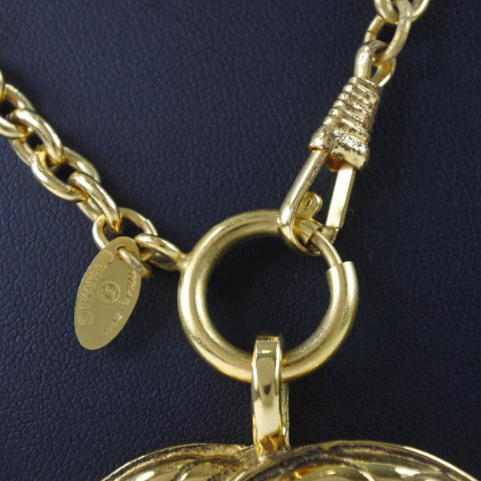 CHANEL Necklace Plated Gold gold vintage Matrasse COCO Mark Women Used Authentic